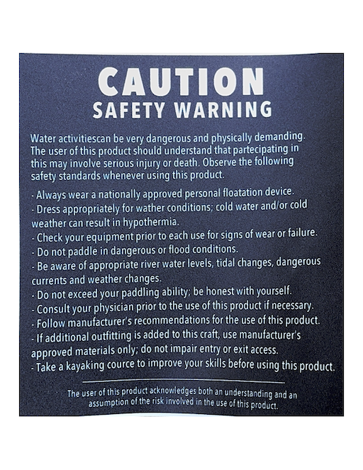 SAFETY WARNING